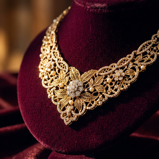 Golden Lace Necklace