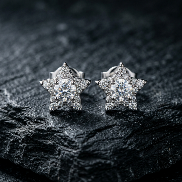 Diamond Star Earrings